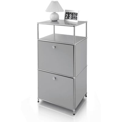 Floordirekt Regal Concept Epure Mk-120, Grau, Metall, 50x100x40 cm, stehend, Wohnzimmer, Regale, Bücherregale Floordirekt Regal Concept Epure Mk-120, Grau, Metall, 50x100x40 cm, stehend, Wohnzimmer, Regale, Bücherregale