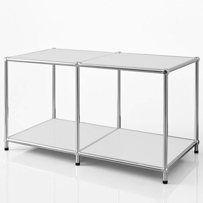 Floordirekt Regal Concept Epure Mk-016, Weiß, Metall, 78x46x40 cm, stehend, Wohnzimmer, Regale, Bücherregale Floordirekt Regal Concept Epure Mk-016, Weiß, Metall, 78x46x40 cm, stehend, Wohnzimmer, Regale, Bücherregale