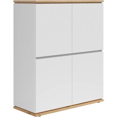 Xora - VYSOKÁ KOMODA - Weiß - Eichen Artisan - dresser Xora - VYSOKÁ KOMODA - Weiß - Eichen Artisan - dresser
