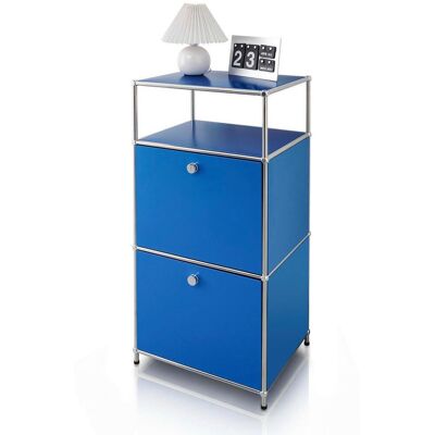 Floordirekt Regal Concept Epure Mk-120, Blau, Metall, 50x100x40 cm, stehend, Wohnzimmer, Regale, Bücherregale Floordirekt Regal Concept Epure Mk-120, Blau, Metall, 50x100x40 cm, stehend, Wohnzimmer, Regale, Bücherregale