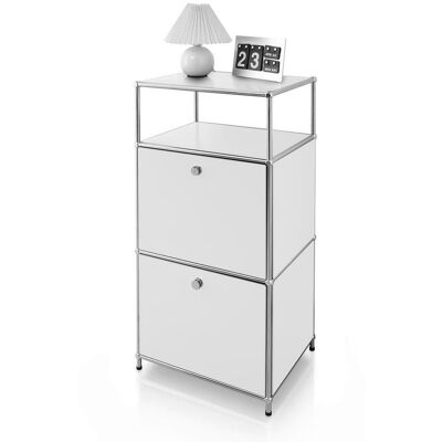 Floordirekt Regal Concept Epure Mk-120, Weiß, Metall, 50x100x40 cm, stehend, Wohnzimmer, Regale, Bücherregale Floordirekt Regal Concept Epure Mk-120, Weiß, Metall, 50x100x40 cm, stehend, Wohnzimmer, Regale, Bücherregale