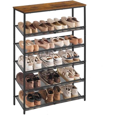 Boxxx Schuhregal, Braun, Schwarz, Metall, Kunststoff, 75x114x28 cm, stehend, Garderobe, Schuhaufbewahrung, Schuhregale Boxxx Schuhregal, Braun, Schwarz, Metall, Kunststoff, 75x114x28 cm, stehend, Garderobe, Schuhaufbewahrung, Schuhregale