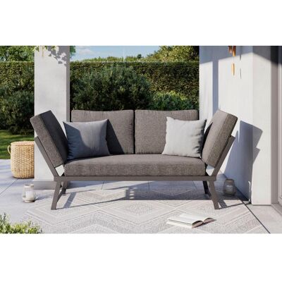 Ambia Garden Gartenbank, Grau, Metall, 220x163x68 cm, Gartenmöbel, Gartenbänke Ambia Garden Gartenbank, Grau, Metall, 220x163x68 cm, Gartenmöbel, Gartenbänke