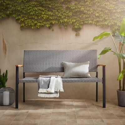 Ambia Garden Gartenbank, Akazie, Grau, Holz, Metall, Kunststoff, Akazie, massiv, 2-Sitzer, 138x89x60 cm, Gartenmöbel, Gartenbänke Ambia Garden Gartenbank, Akazie, Grau, Holz, Metall, Kunststoff, Akazie, massiv, 2-Sitzer, 138x89x60 cm, Gartenmöbel, Gartenbänke