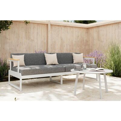 Ambia Garden Loungesofa, Weiß, Textil, Akazie, Hartholz, 2-Sitzer, Füllung: Baumwollfüllung, Vlies, Komfortschaum,Baumwollfüllung, Vlies, Komfortschaum, 192x57x74 cm, UV-beständig, Loungemöbel, Outdoorsofas Ambia Garden Loungesofa, Weiß, Textil, Akazie, Hartholz, 2-Sitzer, Füllung: Baumwollfüllung, Vlies, Komfortschaum,Baumwollfüllung, Vlies, Komfortschaum, 192x57x74 cm, UV-beständig, Loungemöbel, Outdoorsofas