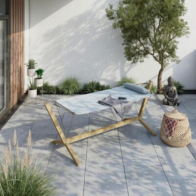 Ambia Garden Hängematte, Gelb, Hellgrau, Metall, Textil, 296x111x108 cm, Gartenmöbel, Hängematten Ambia Garden Hängematte, Gelb, Hellgrau, Metall, Textil, 296x111x108 cm, Gartenmöbel, Hängematten