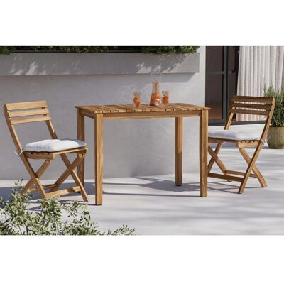 Ambia Garden Balkonset, Akazie, Holz, Akazie, Hartholz, Füllung: Baumwollfüllung, 100x59x74 cm, Stuhl klappbar, Balkonmöbel, Balkonmöbel-Set Ambia Garden Balkonset, Akazie, Holz, Akazie, Hartholz, Füllung: Baumwollfüllung, 100x59x74 cm, Stuhl klappbar, Balkonmöbel, Balkonmöbel-Set