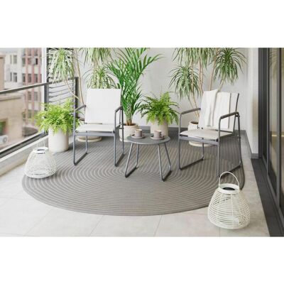 Ambia Garden Balkonset, Grau, Metall, Textil, 3-teilig, zylindrisch, 49.5x83.5x60 cm, wetterbeständig, geeignet für Balkon, Balkonmöbel, Balkonmöbel-Set Ambia Garden Balkonset, Grau, Metall, Textil, 3-teilig, zylindrisch, 49.5x83.5x60 cm, wetterbeständig, geeignet für Balkon, Balkonmöbel, Balkonmöbel-Set