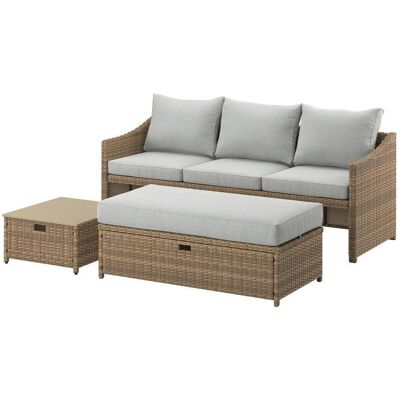 Ambia Garden Loungegarnitur, Gelb, Grau, Metall, Kunststoff, Textil, 178x67.5x67.5 cm, Stauraum, Loungemöbel, Gartenlounge-Sets Ambia Garden Loungegarnitur, Gelb, Grau, Metall, Kunststoff, Textil, 178x67.5x67.5 cm, Stauraum, Loungemöbel, Gartenlounge-Sets