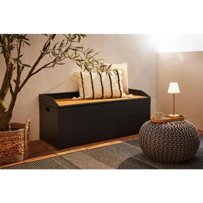 Ambia Garden Kissenbox Gartenbank, Schwarz, Akazie, Metall, Kunststoff, Textil, 1 Fächer, 120x50x51 cm, Gasdruckfeder, Aufbewahrung & Schutzhüllen, Gartenboxen Ambia Garden Kissenbox Gartenbank, Schwarz, Akazie, Metall, Kunststoff, Textil, 1 Fächer, 120x50x51 cm, Gasdruckfeder, Aufbewahrung & Schutzhüllen, Gartenboxen