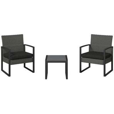 Ambia Garden Balkonset, Grau, Metall, Kunststoff, Textil, 3-teilig, Füllung: Schaumstoff, U-Form, geeignet für Balkon, Balkonmöbel, Balkonmöbel-Set Ambia Garden Balkonset, Grau, Metall, Kunststoff, Textil, 3-teilig, Füllung: Schaumstoff, U-Form, geeignet für Balkon, Balkonmöbel, Balkonmöbel-Set