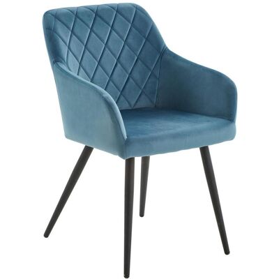 Hom`in UDC8266 - blauer Samtstuhl Hom`in UDC8266 - blauer Samtstuhl