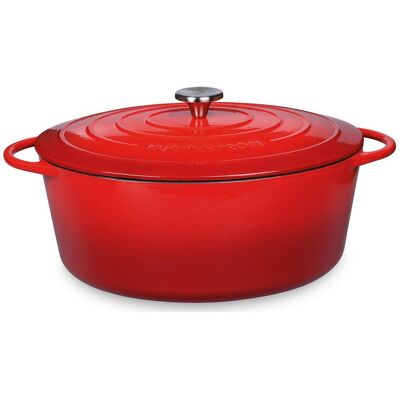 Kuchenprofi Rote Oval Gusseisen Dutch Oven - 6L - 31cm Kuchenprofi Rote Oval Gusseisen Dutch Oven - 6L - 31cm
