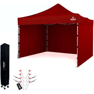 BRIMO - 3x3m faltbares Pavillon - Rot BRIMO - 3x3m faltbares Pavillon - Rot