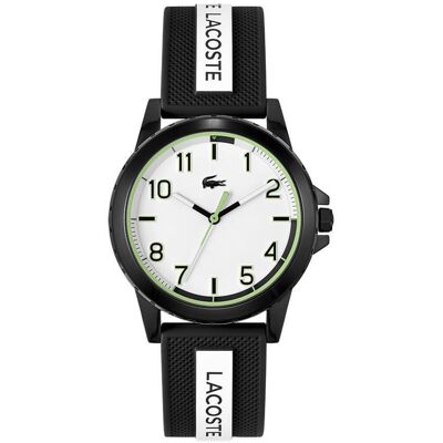 Lacoste Kinderuhr Rider aus Kunststoff und Silikon, schwarz weiß Lacoste Kinderuhr Rider aus Kunststoff und Silikon, schwarz weiß