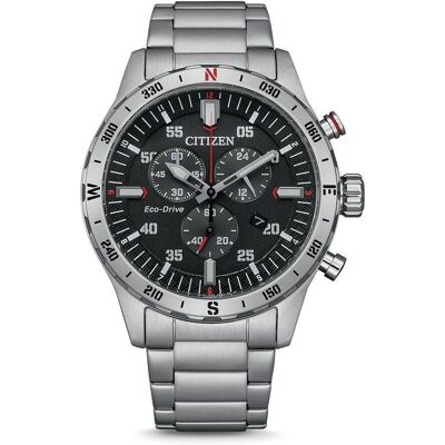 Citizen Herren Chronograph aus Edelstahl mit Eco Drive silber Citizen Herren Chronograph aus Edelstahl mit Eco Drive silber