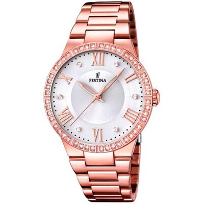 Festina Rosévergoldete Damenuhr Edelstahl rosé Festina Rosévergoldete Damenuhr Edelstahl rosé