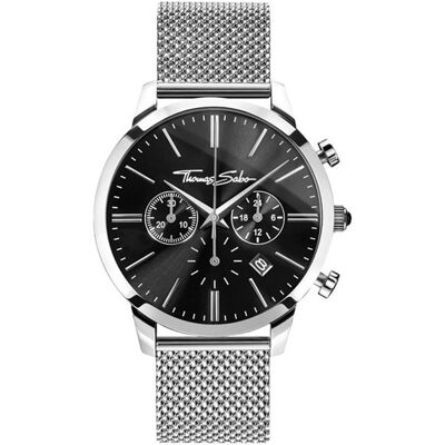 Thomas Sabo Uhr Rebel Spirit Chrono für Herren aus Edelstahl silber Thomas Sabo Uhr Rebel Spirit Chrono für Herren aus Edelstahl silber