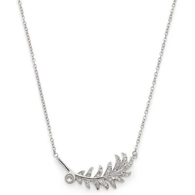 Leonardo Piuma Kette für Damen aus Edelstahl mit Kristallen silber Leonardo Piuma Kette für Damen aus Edelstahl mit Kristallen silber