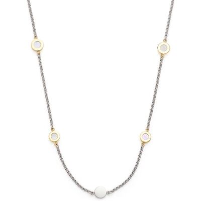 Leonardo Halskette Alitia für Damen aus Edelstahl mit Perlmutt silber-gold Leonardo Halskette Alitia für Damen aus Edelstahl mit Perlmutt silber-gold