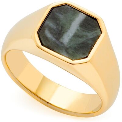 Leonardo Ring Lira für Damen aus Edelstahl mit Marmor, IP Gold gold Leonardo Ring Lira für Damen aus Edelstahl mit Marmor, IP Gold gold