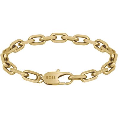 Boss Gliederarmband Kane für Herren aus Edelstahl, IP Gold gold Boss Gliederarmband Kane für Herren aus Edelstahl, IP Gold gold