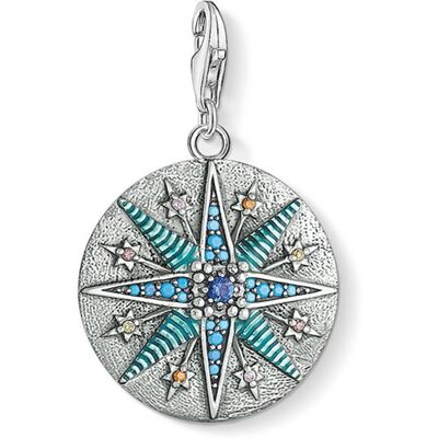 Thomas Sabo 925er Silber Charm Anhänger Vintage Stern türkis Thomas Sabo 925er Silber Charm Anhänger Vintage Stern türkis