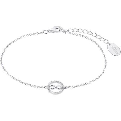 s.Oliver Damen Armband Infinity aus 925er Silber mit Zirkonia silber s.Oliver Damen Armband Infinity aus 925er Silber mit Zirkonia silber