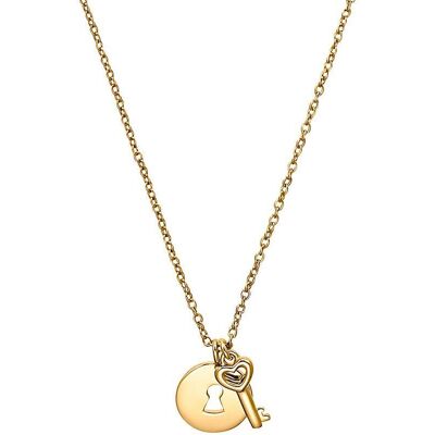 s.Oliver Kette für Damen aus 925er Silber mit Schloss, IP Gold gold s.Oliver Kette für Damen aus 925er Silber mit Schloss, IP Gold gold