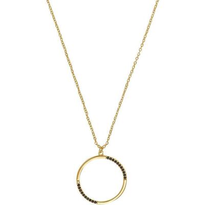 s.Oliver Damenkette Kreis aus 925er Silber, Zirkonia, IP Gold gold s.Oliver Damenkette Kreis aus 925er Silber, Zirkonia, IP Gold gold