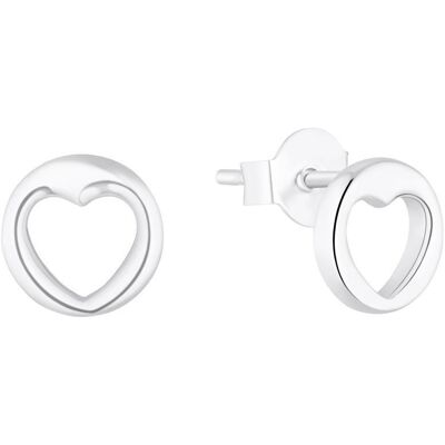 s.Oliver Damen Ohrstecker Kreis mit Herz aus 925er Silber silber s.Oliver Damen Ohrstecker Kreis mit Herz aus 925er Silber silber