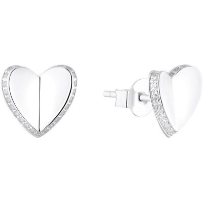 s.Oliver Herz Ohrstecker für Damen aus 925er Silber mit Zirkonia silber s.Oliver Herz Ohrstecker für Damen aus 925er Silber mit Zirkonia silber