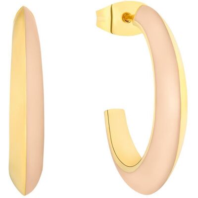 s.Oliver Creolen für Damen aus vergoldetem Edelstahl, Emaille gold s.Oliver Creolen für Damen aus vergoldetem Edelstahl, Emaille gold