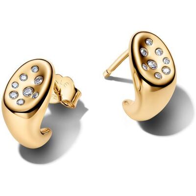 Pandora Organische Ohrringe für Damen, IP Gold, Essence gold Pandora Organische Ohrringe für Damen, IP Gold, Essence gold