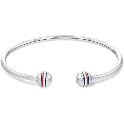 Tommy Hilfiger Edelstahl Armreif Dressed für Damen silber Tommy Hilfiger Edelstahl Armreif Dressed für Damen silber