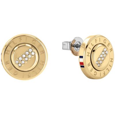 Tommy Hilfiger Ohrstecker aus vergoldetem Edelstahl mit Kristallen gold Tommy Hilfiger Ohrstecker aus vergoldetem Edelstahl mit Kristallen gold