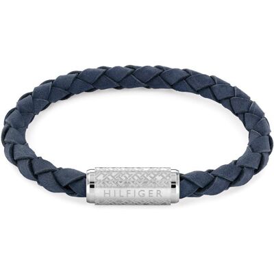 Tommy Hilfiger Blaues Herrenarmband aus Wildleder und Edelstahl blau Tommy Hilfiger Blaues Herrenarmband aus Wildleder und Edelstahl blau