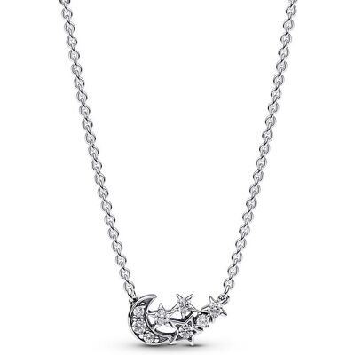 PANDORA Mond und Sterne Kette aus 925er Silber mit Zirkonia silber PANDORA Mond und Sterne Kette aus 925er Silber mit Zirkonia silber
