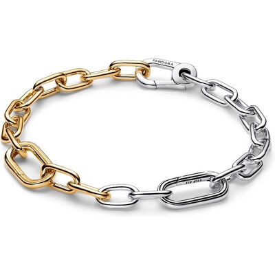 Pandora Gliederarmband für Damen, Sterlingsilber, IP Gold, ME silber-gold Pandora Gliederarmband für Damen, Sterlingsilber, IP Gold, ME silber-gold