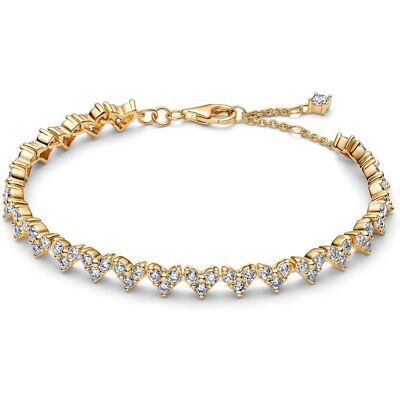 Pandora Timeless Damenarmband Herzen, vergoldet, Zirkonia gold Pandora Timeless Damenarmband Herzen, vergoldet, Zirkonia gold