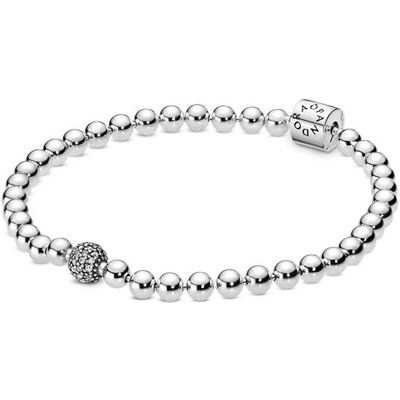 PANDORA Damen Armband Beads und Pavé aus Sterlingsilber silber PANDORA Damen Armband Beads und Pavé aus Sterlingsilber silber