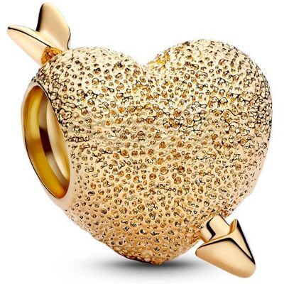 Pandora Slide-Charm Herz Pfeil, IP Gold, Moments gold Pandora Slide-Charm Herz Pfeil, IP Gold, Moments gold