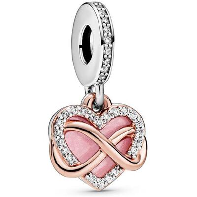 PANDORA Charm Anhänger Infinity Herz aus 925er Silber, ROSE silber-rosé PANDORA Charm Anhänger Infinity Herz aus 925er Silber, ROSE silber-rosé