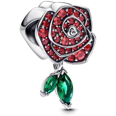Pandora Slide-Charm Blühende Rose, 925er Silber, Moments silber Pandora Slide-Charm Blühende Rose, 925er Silber, Moments silber