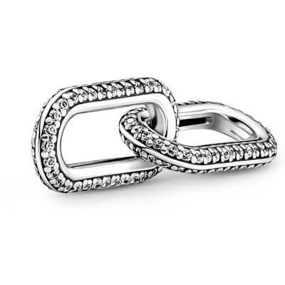 PANDORA Styling Doppel Link aus 925er Silber mit Zirkonia silber PANDORA Styling Doppel Link aus 925er Silber mit Zirkonia silber