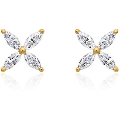 Brilladia Ohrstecker Blüte aus 585er Gold mit Diamanten gold Brilladia Ohrstecker Blüte aus 585er Gold mit Diamanten gold