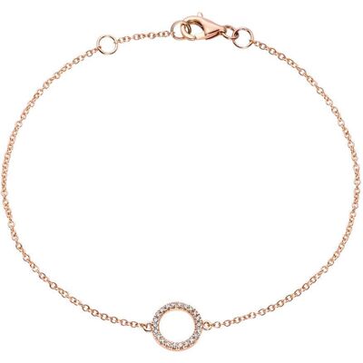 Brilladia Damen Armband Kreis aus 750er Roségold rosé Brilladia Damen Armband Kreis aus 750er Roségold rosé