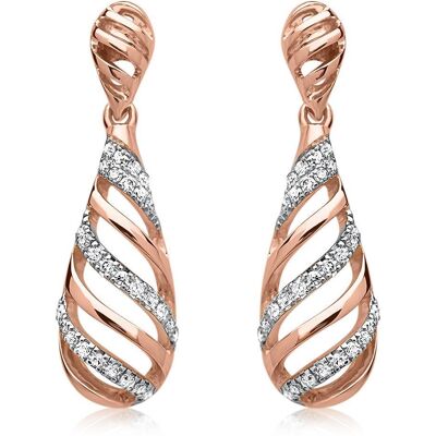 Unique Diamant Ohrringe roségold 54 Diamanten 0,114 ct. rosé Unique Diamant Ohrringe roségold 54 Diamanten 0,114 ct. rosé