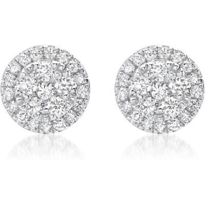 Brilladia 750er Weißgold-Ohrstecker 46 Diamanten 0,16 ct. silber Brilladia 750er Weißgold-Ohrstecker 46 Diamanten 0,16 ct. silber