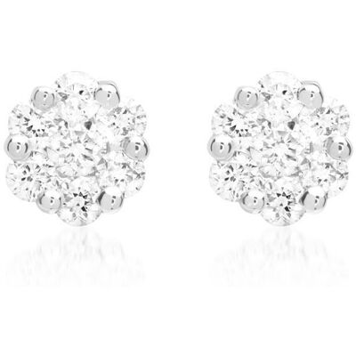 Brilladia Ohrstecker 750er Weißgold 14 Diamanten 0,24 ct. silber Brilladia Ohrstecker 750er Weißgold 14 Diamanten 0,24 ct. silber